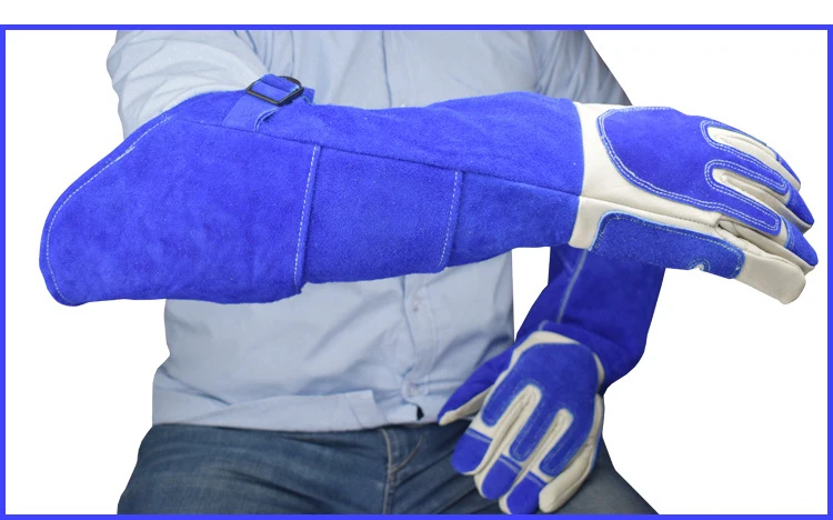 Anti-bite Safety Bite Gloves For Catch Dog Cat Reptile Animal Ultra Long Thickened Cowhide Pets Grasping Biting Protective Glove
