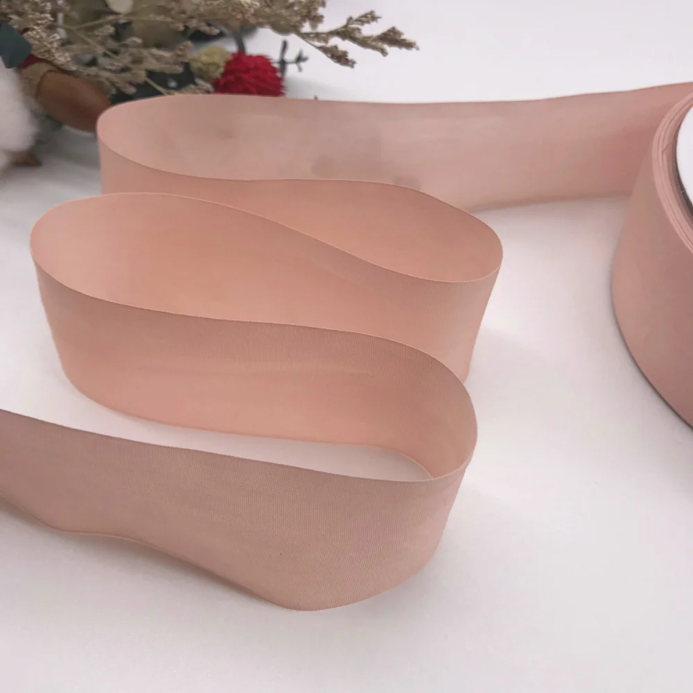 4 мм-38 мм шелковой атласной лентой тутового шелкопряда цветок из ленты лента