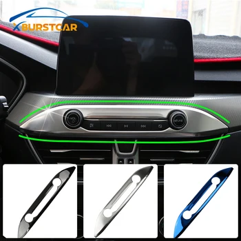 

Car Middle Console Rotate Button Panel Cover Trim Sticker Fit for Ford New Focus 2019 Accessories Stainless Steel Car Styling