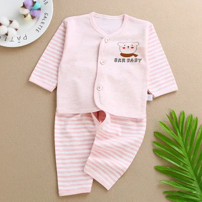 Suit Одежда для детей; Новинка г.; Весенняя детская одежда из двух предметов; комплект нижнего белья для малышей из чистого хлопка - Цвет: Suit