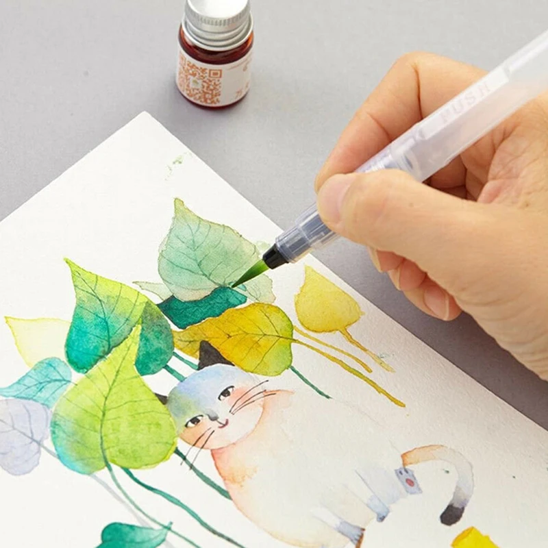 Набор кистей для акварели набор из 6 мягких многоразовых нейлоновых наконечников