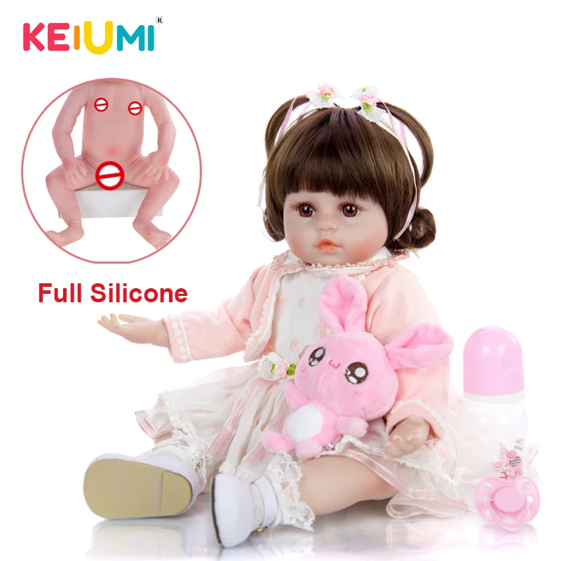 KEIUMI Reborn Menina Menino полностью силиконовые виниловые куклы Reborn Baby, подарки на день рождения, модные игрушки для купания для маленьких детей