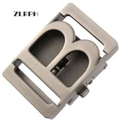 Zlrph cinto de grife fashion fivela de liga de alta qualidade, para não cinto corpo fivela deslizante catraca de luxo masculino fivela automática