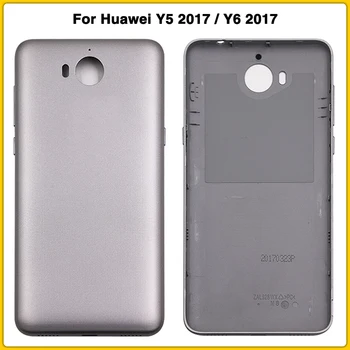 

New Y5 Y6 Rear Housing Case For Huawei Y5 2017 / Y6 2017 Battery Cover Door Rear Back Cover With Power Volume Buttons