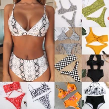 Сексуальный комплект бикини, бразильский купальник, бикини с принтом, пляжная одежда, женский купальник, купальный костюм
