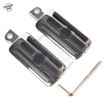 

Chrome Black Motorcycle Footpeg Footrests case for Harley all models with Diameter 10mm Foot pegs