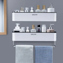 Bathroom Shelf Shower Caddy Organizer Wall Mount Shampoo Rack With Towel Bar No Drilling Kitchen Storage Bathroom Accessories Bathroom Shelf Shower Caddy Organizer Wall Mount Shampoo Rack With Towel Bar No Drilling Kitchen Storage Bathroom Accessories