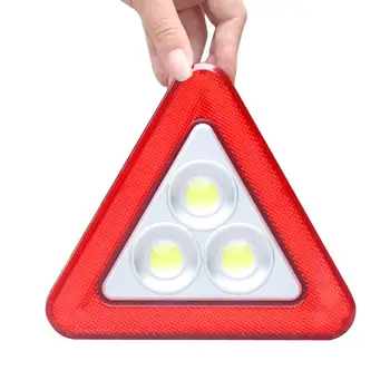 

Car supplies multi-function emergency triangle warning sign with LED lights warning frame COB floodlight