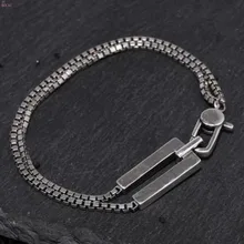 S925 Серебряный браслет тайский серебряный мужской Ретро Простой handorna мужской ts индивидуальный браслет для мужчин и wo мужской