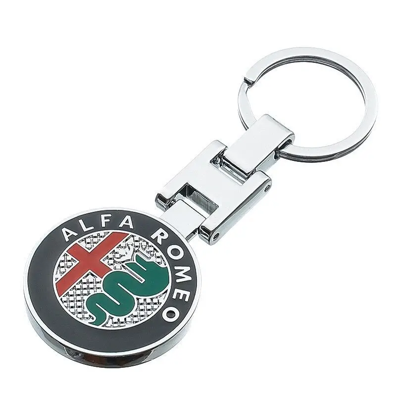 3D высококачественный металлический брелок для ключей ALFA ROMEO, брелок для ключей Mito 147 156 159 166 Giulietta Spider GT, автомобильный логотип, эмблема, значок