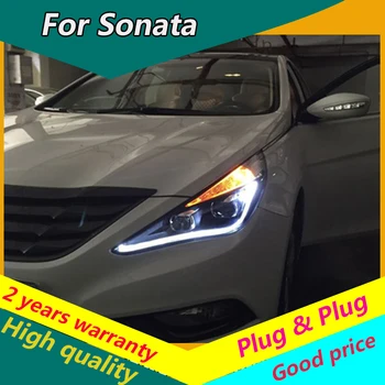 

KOWELL Car Styling for Sonata Headlights Sonata8 LED Headlight DRL Lens Double Beam H7 HID Xenon Car Accessories