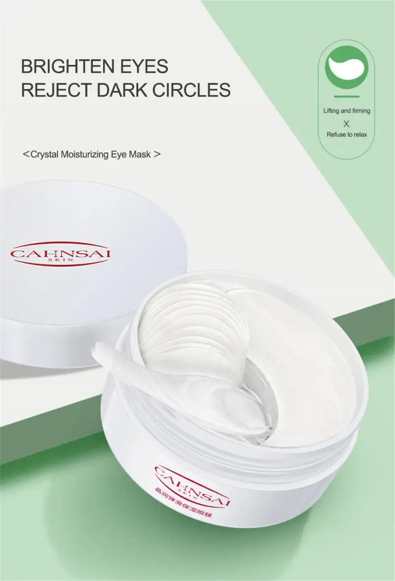 60pcs Avocado Eye Mask Patches Remove Eye Bags Dark Circles Moisturizing Eye Mask Crystal Collagen Gel Mask Eye Skin Care TSLM2