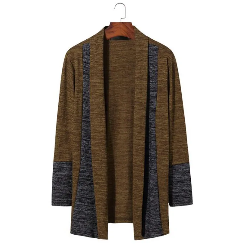 Patchwork Cardigan Sweater Men Stylish Shawl Collar Mens Sweaters Coat Casual Slim Fit Men's Cardigan Tops Pull Homme Sweter XXL Patchwork Cardigan Sweater Men Stylish Shawl Collar Mens Sweaters Coat Casual Slim Fit Men's Cardigan Tops Pull Homme Sweter XXL