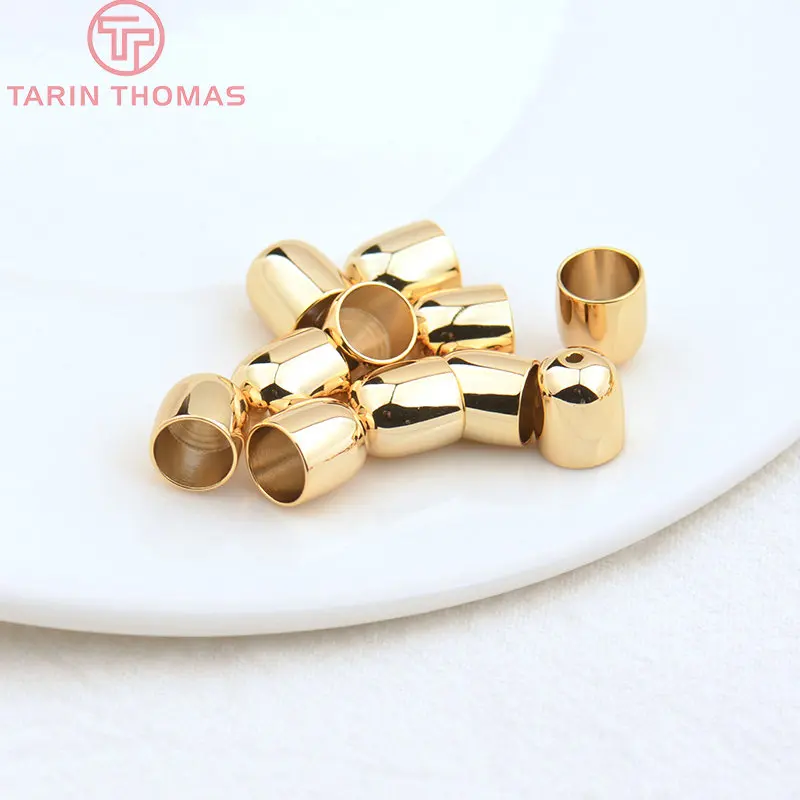 (3487)12PCS 6MM 8MM 10MM 11MM 24K Gold Farbe Messing Bead Caps Charms stecker Hohe Qualität Diy Schmuck Erkenntnisse Zubehör – Detail 7