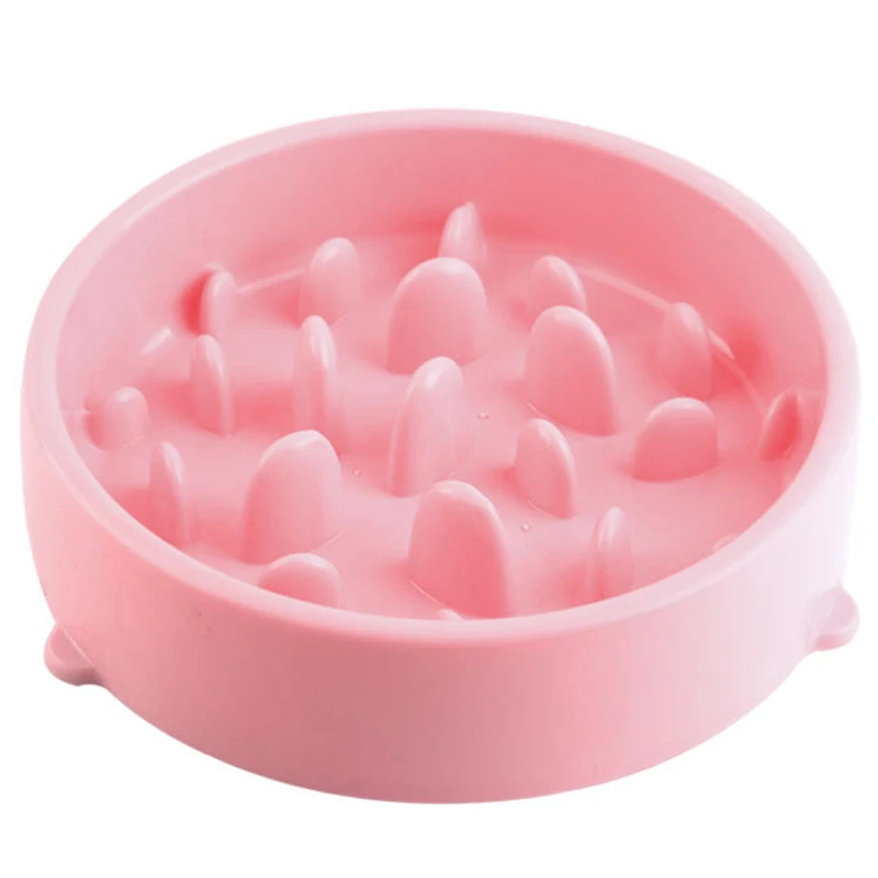 Pink Миска для домашних животных медленная головоломка устройство для кормления Нескользящая утолщенная Высококачественная миска для собак и кошек товары для домашних животных - Цвет: Pink