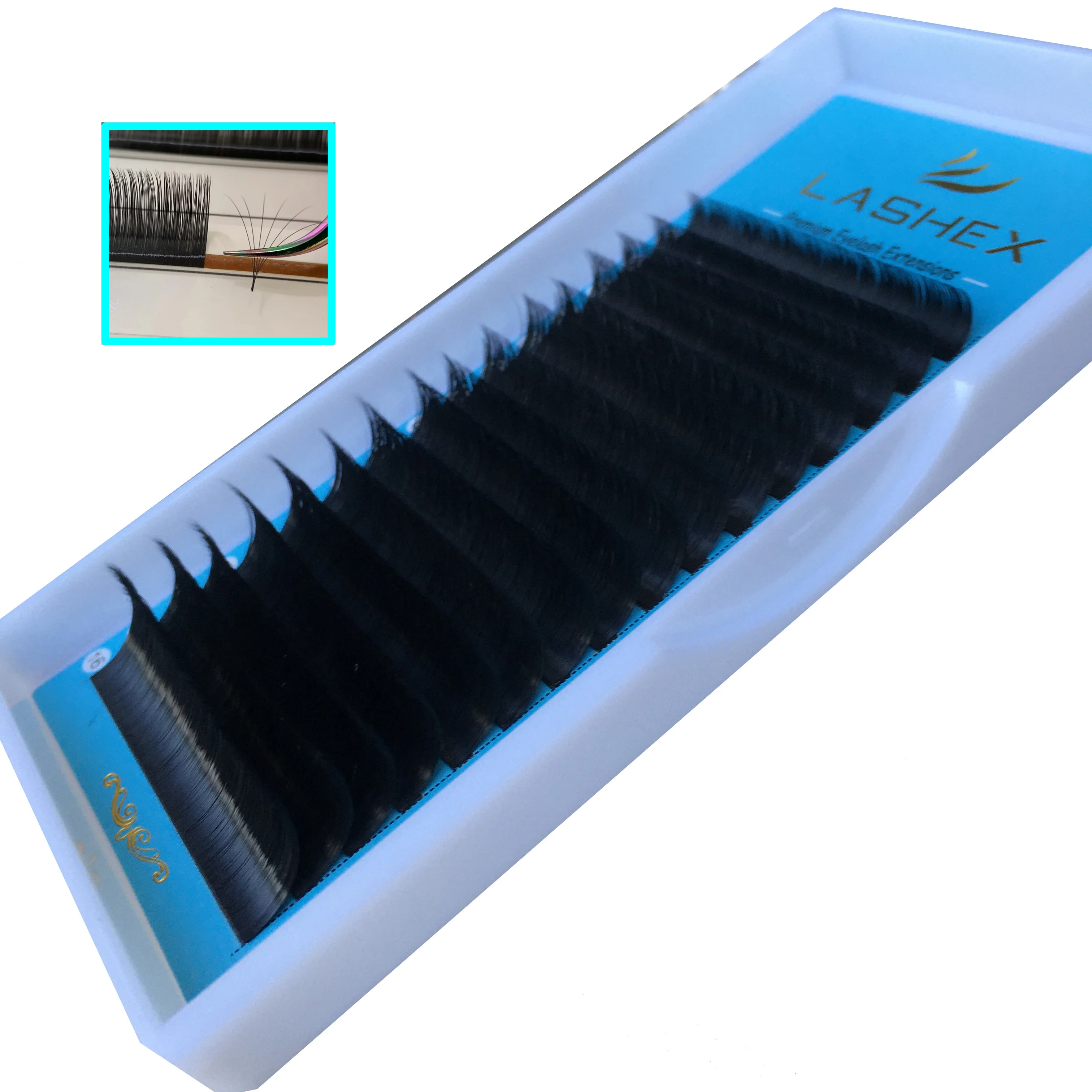 

Factory direct supply 20 pcs mix length Auto fan eyelash 16 lines Easy Fan Lash Extension Self-making Fans volume Eyelashes
