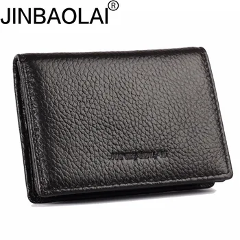 

Hot Sale Genuine Leather Business Cards Holders Fashion New Multi Colors Cards Package Short Style 2 Folds Credit Card Holder