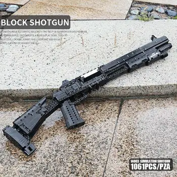

MOULD KING 14003 Assembly Block Gun The Benelli M4 Super 90 Weapon Automatic Gun Model Building Blocks Bricks Kids Toys