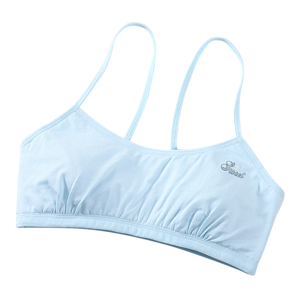 Young Girls Teen Girls Breathable Bra Wireless Stretchy Yoga Bras Training Bra for Activity Gym