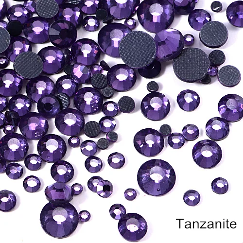 Tanzanite SS6-SS30 DMC исправление Rhinstone Flatback стразы железные стразы исправление свадебное платье со стразами B2007 - Цвет: Tanzanite