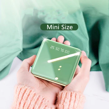 

Mini Power Bank 20000mAh Portable Charger for iPhone 11 X Xiaomi Powerbank USB Type C External Battery Poverbank with Flashlight