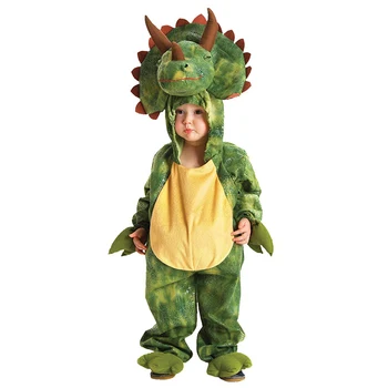 

Triceratops Cool Child Boys Dino Dinosaur Halloween Costume Jumpsuit Costume sleepwear Classic Cute Plush Child Kids Comfortable