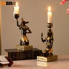 Vintage Candlestick Ancient Egypt Idol Candle Holder Anubis God Cat God Sphinx church Candle Holders Home Decoration Tealight ► Photo 2/6