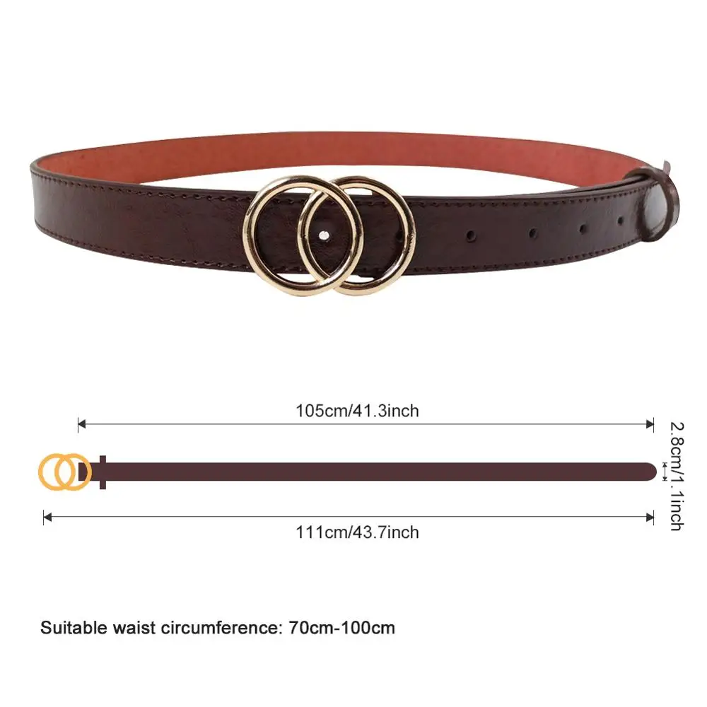 Ремень из мягкой искусственной кожи Женский винтажный Повседневный Пояс с