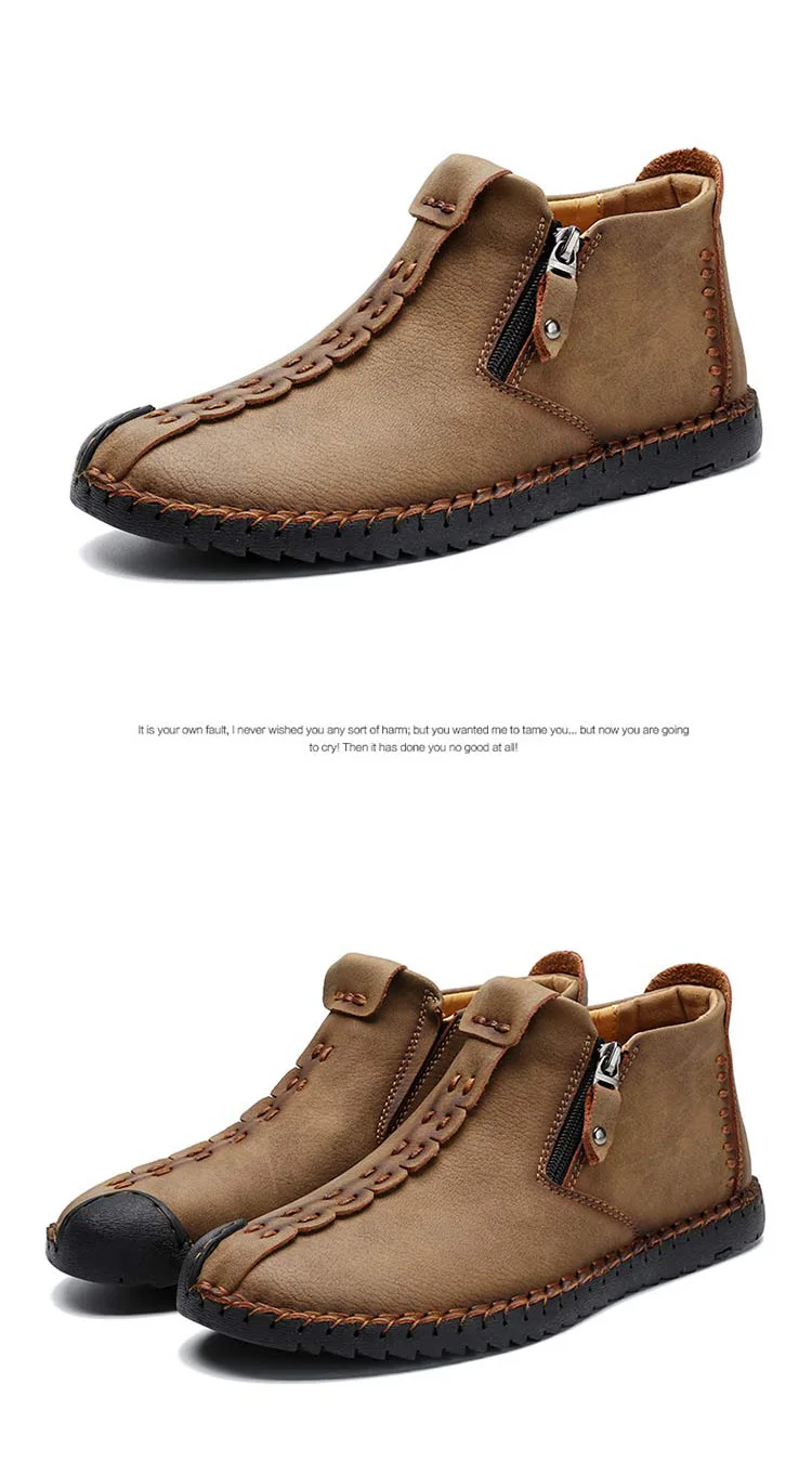Кожаные мужские ботинки; мужская повседневная обувь; мужские Ботильоны; CC-324