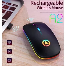 Mouse sem fio bluetooth rgb recarregável mouse sem fio do computador silencioso mause led retroiluminado ergonômico gaming mouse para computador portátil