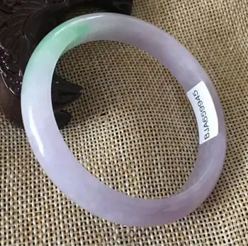 

Free shipping 55-64mm Certified (Grade A)100% Natural Lavender Jadeite JADE Bracelet Bangle 55-64mm (Certificate delivery)
