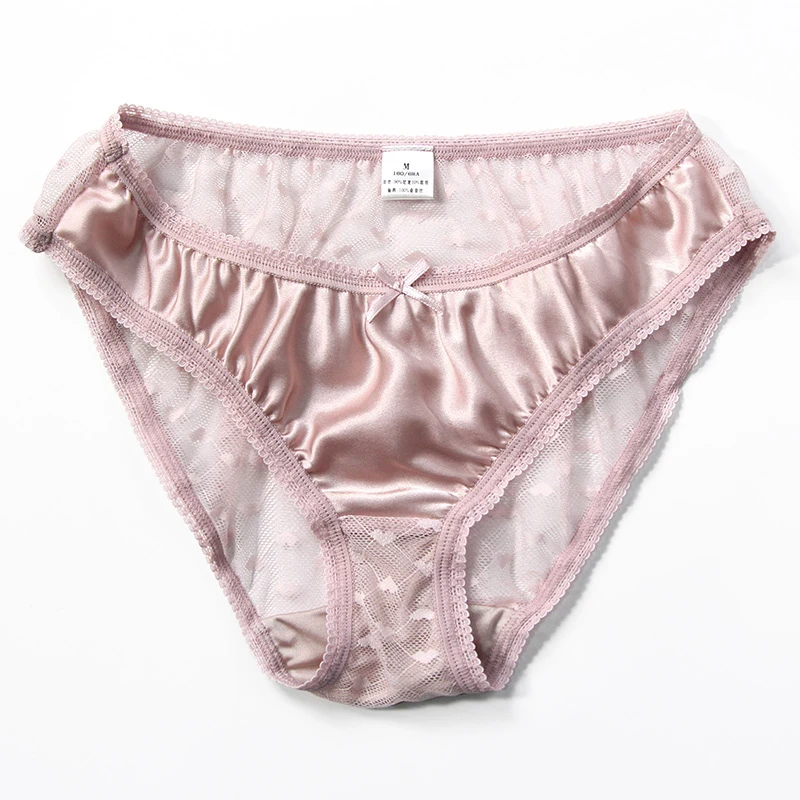 2 шт./лот новинка Трусы из натурального шелка нижнее белье для женщин прозрачные