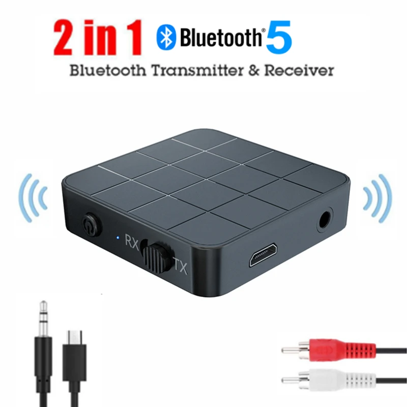 KEBIDU 3 IN 1 Bluetooth 5.0 Audio Transmitter Receiver 3.5mm Wireless Adapter Stereo Dongle For TV Car /Home Speakers | Электроника