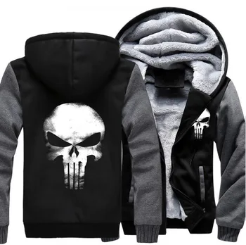 

Skull Hoodies Men Swag Hooded Sweatshirt 2020 New Brand Winter Thick Warm Fleece Harajuku Hip Hop Streetwear Cool Sportswear