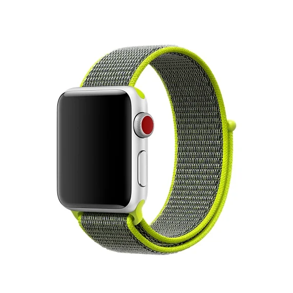 Цветной тканый нейлоновый ремешок для Apple Watch Band 5 4 40 мм 44 мм мягкая дышащая Спортивная петля для iWatch 3 2 1 38 мм 42 мм ремешок для часов - Цвет ремешка: light green