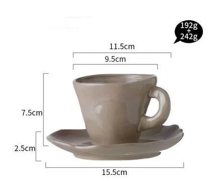 Cup And Saucer 1 шт., NIMITIME, в скандинавском стиле, керамическая тарелка, блюдо для домашнего использования, нерегулярная миска для риса, Салатница, плоская тарелка для салата, посуда - Цвет: Cup And Saucer