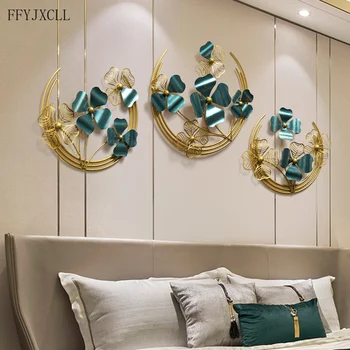 

Creative Background Wall Pendant Household Light Luxury wall decor Living Room Bedroom Iron Clover of Four Leaves Wall Hanging