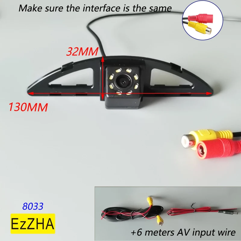 Car CCD HD 4  LED Night Vision Vehicle Backup Rear View Camera Parking Assistance Waterproof For Honda City Ballade 2011-2014