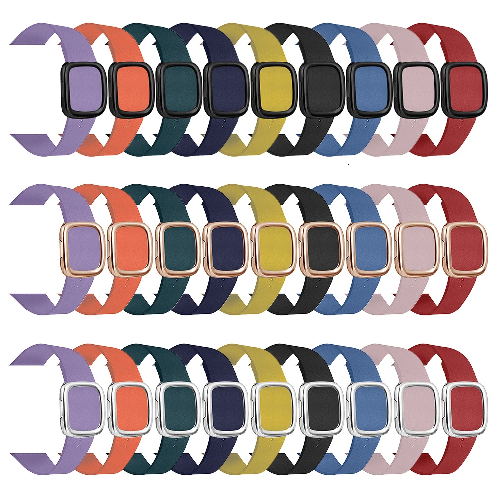 Кожаная Петля ремешок для apple watch группа 5 4 44/40 мм современный стиль браслет на запястье, аксессуары для наручных часов iWatch серии 3/2/1 42/38 мм