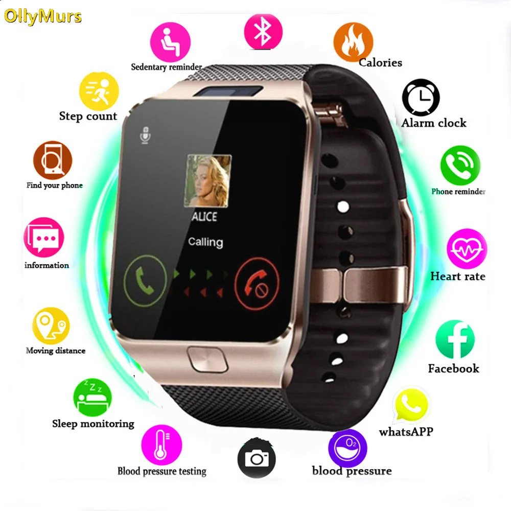 

Smart Watch Dz09 Smart Clock Support Tf Sim Camera Men Women Sport Bluetooth Wristwatch For Samsung Huawei Xiaomi Android Phone