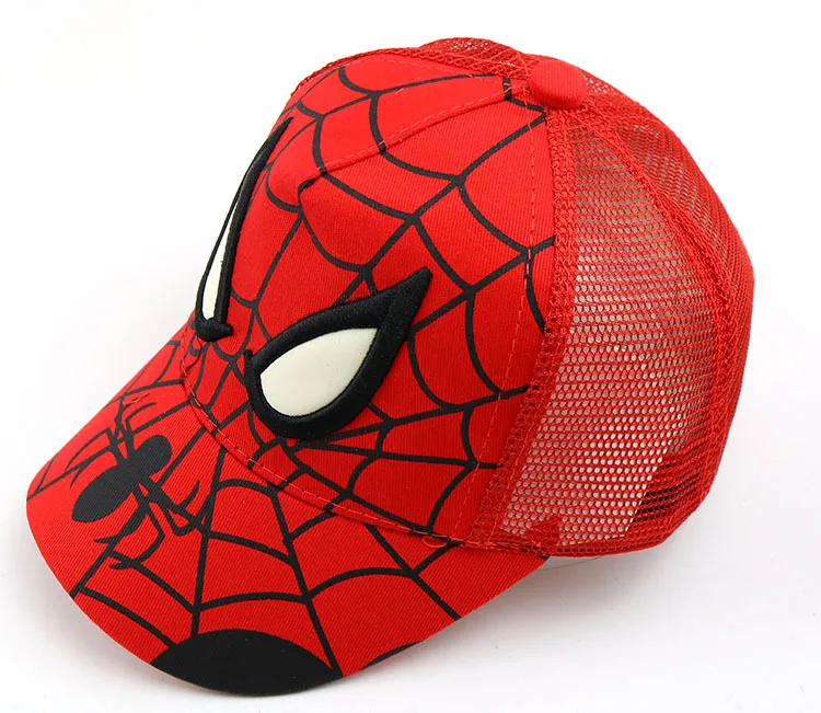 SQTEIO мультфильм вышивка Человек-паук Кепка летняя детская бейсбольная кепка Студенческая шляпа уличная Кепка snapback