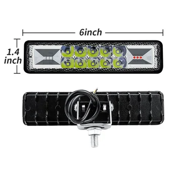 

1pc Car ATV Offroad LED 48W Strobe Flash Work Light Bar 6000K Lamp Replacement