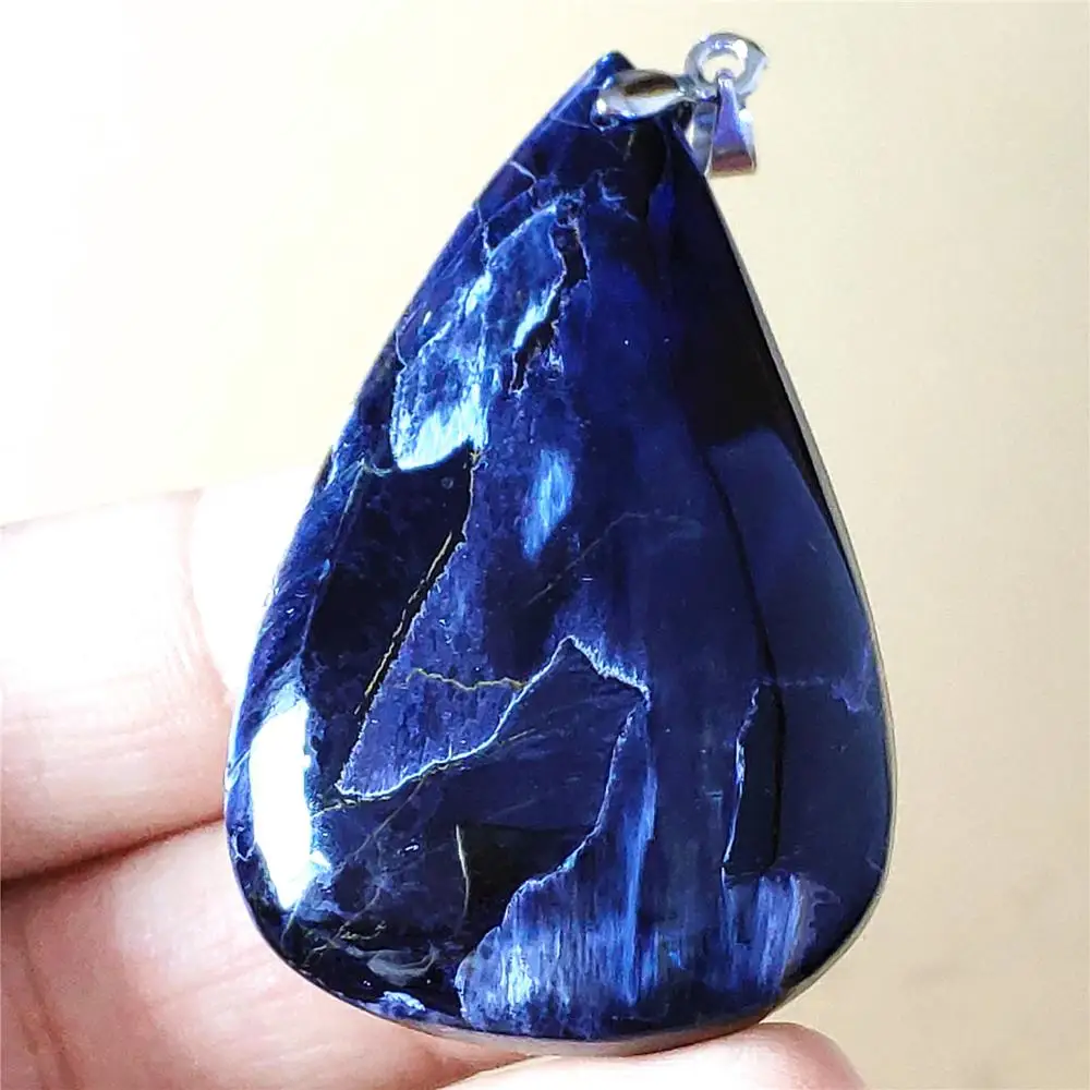 Топ натуральный синий Pietersite Chatoyant кулон 48x30x9 мм для женщин и мужчин лучший подарок кристалл исцеление драгоценный камень Мода Namibia AAAAA