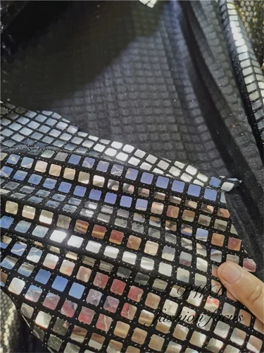 Серебряная Золотая Шампань Кружевная Ткань вечернее платье кружевная ткань металлическая кружевная ткань для фона сценическая дизайнерская ткань - Цвет: Антикварное серебро