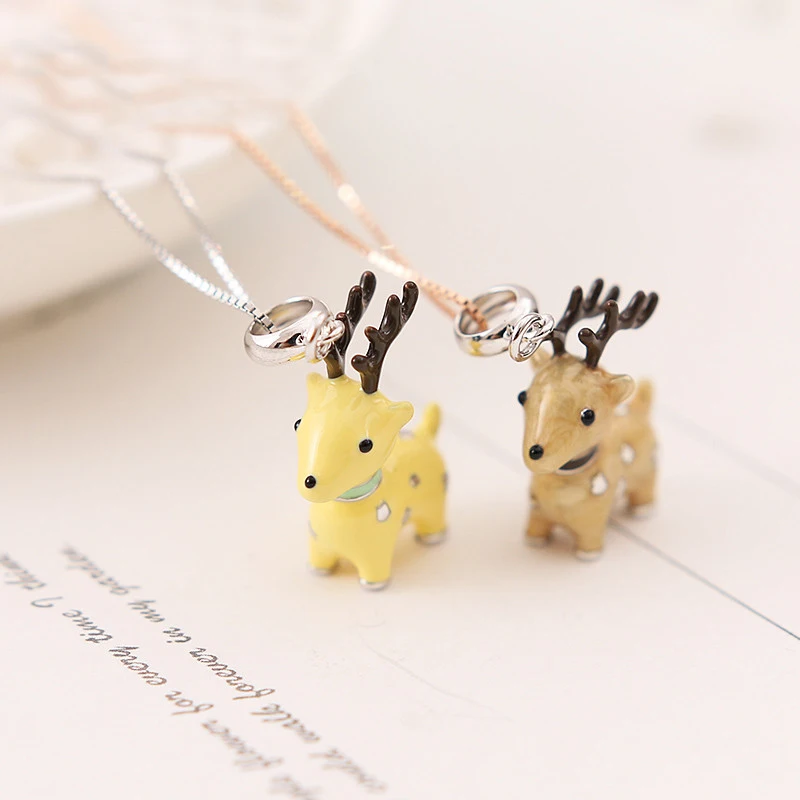 New-Authentic-100-925-Sterling-Silver-Bead-Charm-Baby-Reindeer-Pendant-Charms-Enamel-Fit-Pandora-Bracelets (2)