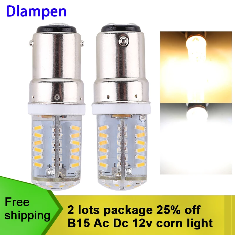 

ampolletas led corn bulb B15 silicone body Ac Dc 12 V volts spotlight B15D mini 360 degree lighting 3014 12v energy saving lamp