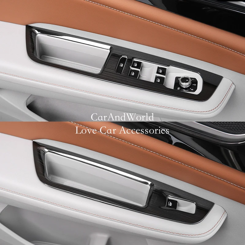 

Для Volkswagen VW Teramont Atlas 2021-2022 крышка из нержавеющей стали для стеклоподъемника, подлокотника, аксессуары для интерьера автомобиля