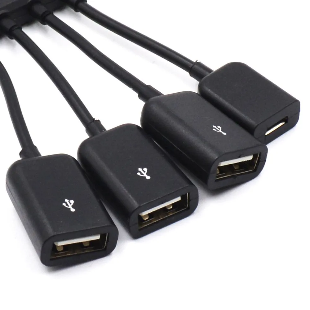 Vovotrade 4 в 1 Micro USB мощность зарядки хост OTG концентратор адаптер кабель для большинства моделей Android Прямая поставка