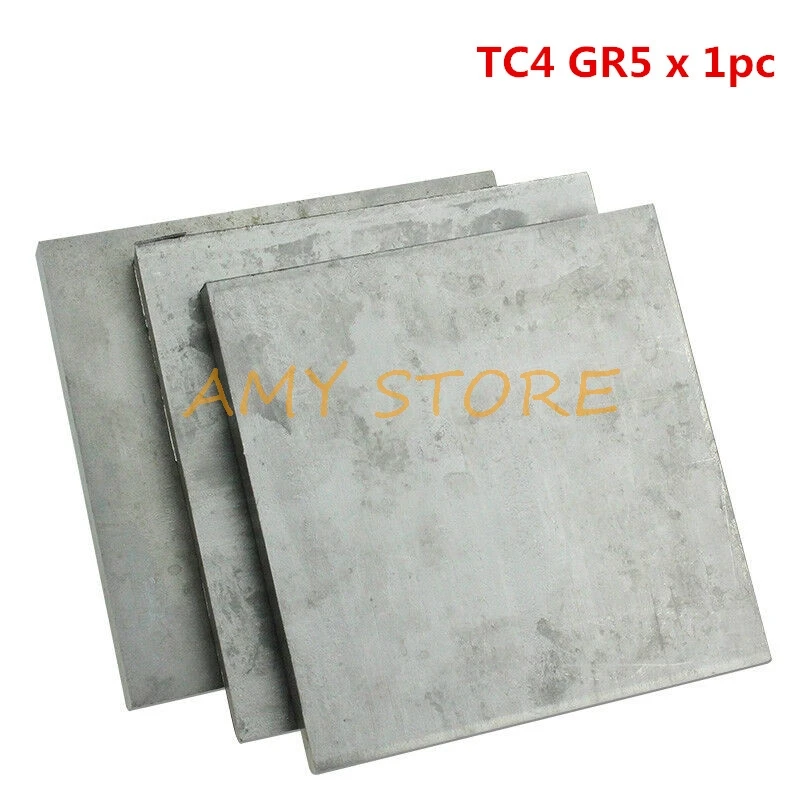 Титановая титановая пластина 0 3 4 5 8 1 2 мм толщиной TC4/GR5 листовая 100x100 x шт.|Детали