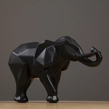 

Sales Abstract Geometric Elephant Statue Wild Animal Arts Sculptures Figurine Resin Crafts Home Decoration Accessories R338